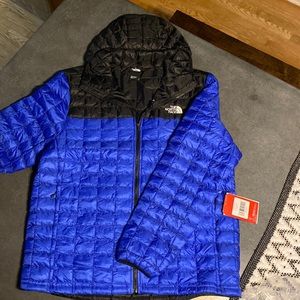 North Face Thermoball Eco Hooded Jacket- Royal blue/ Black